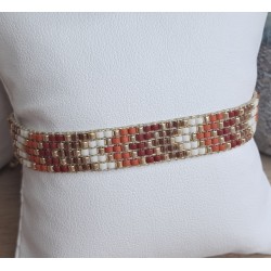 Bracelet tissé 5 rangs Mix Automne