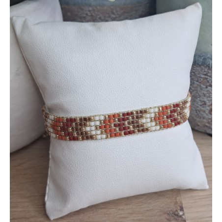Bracelet tissé 5 rangs Mix Automne