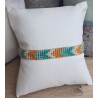 Bracelet tissé 5 rangs Turquoise/Orange