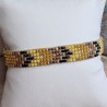 Bracelet tissé 5 rangs Jaune/Orange