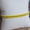 Bracelet tissé 3 rangs Jaune Fluo