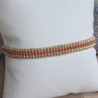 Bracelet tissé 3 rangs Terracotta