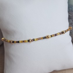 Bracelet fin sans breloque Jaune/Orange