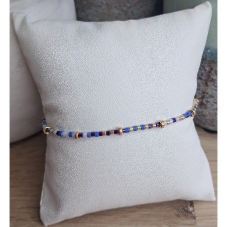 Bracelet fin sans breloque Mix Bleu