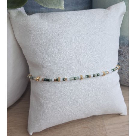 Bracelet fin sans breloque Mix Vert