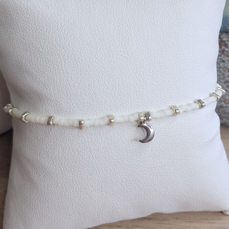 Bracelet fin breloque "Lune"