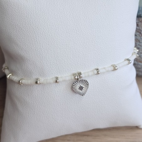 Bracelet fin breloque "Coeur"