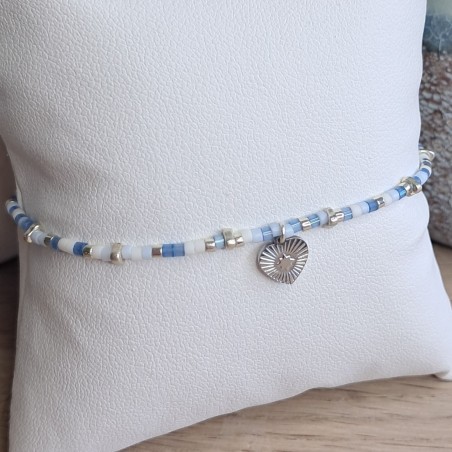 Bracelet fin breloque "Coeur"