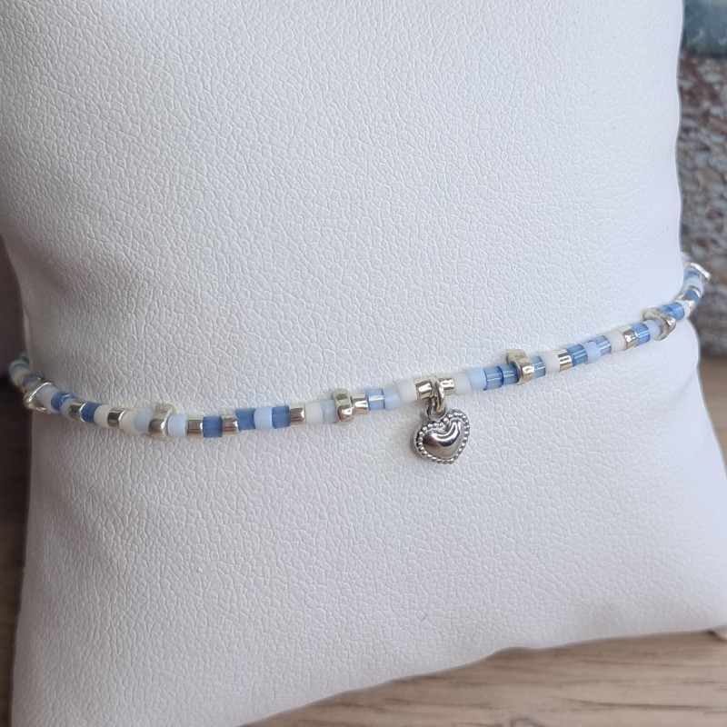 Bracelet fin breloque "Petit Coeur"