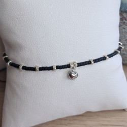 Bracelet fin breloque "Petit Coeur"