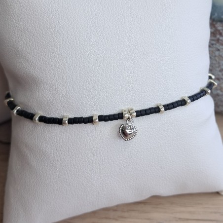 Bracelet fin breloque "Petit Coeur"