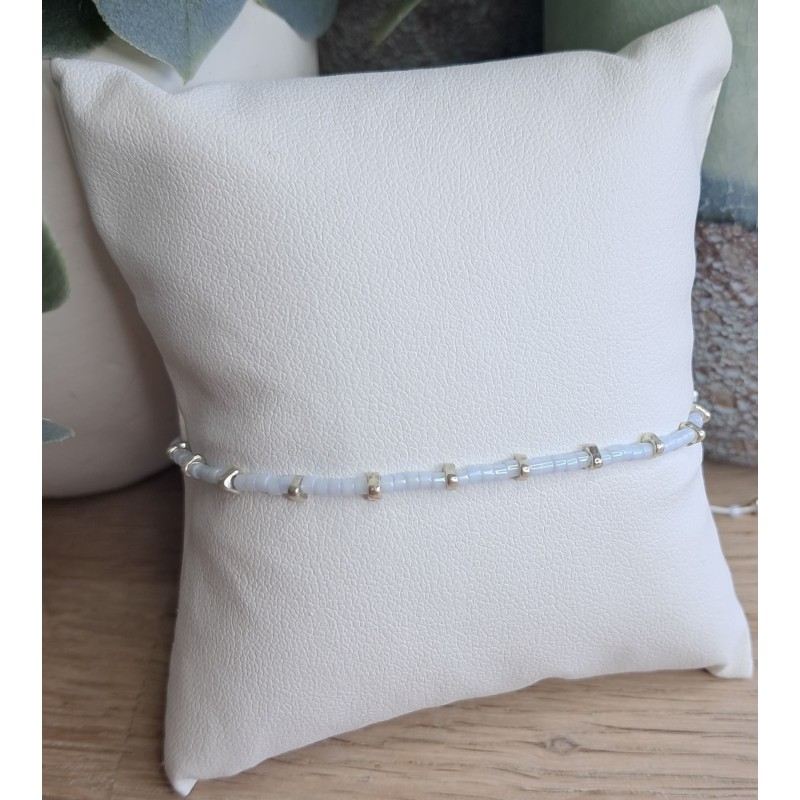 Bracelet fin sans breloque Bleu Clair