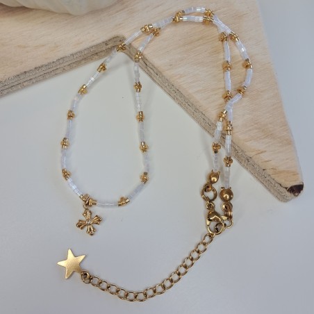Collier Ras de Cou breloque "Croix"