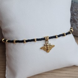 Bracelet fin breloque "Abeille"