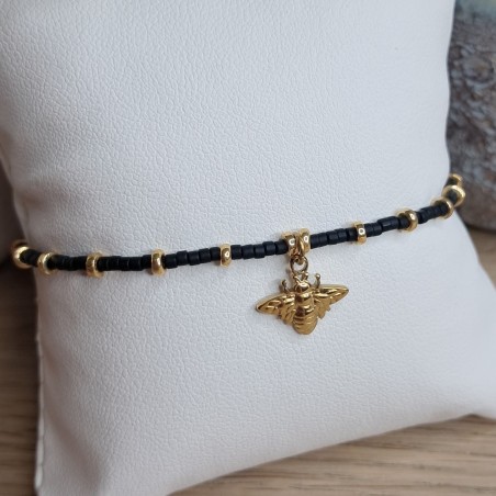 Bracelet fin breloque "Abeille"