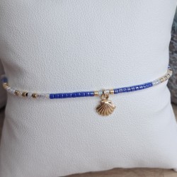 Bracelet fin breloque "Coquillage"