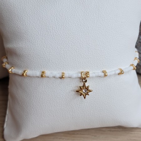 Bracelet fin breloque "Étoile du Nord"