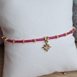 Bracelet fin breloque "Étoile du Nord"