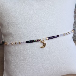 Bracelet fin breloque "Lune"