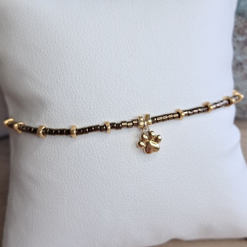 Bracelet fin breloque "Patte"