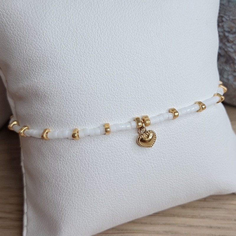 Bracelet fin breloque "Petit Coeur"