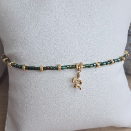 Bracelet fin breloque "Serpent"
