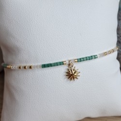 Bracelet fin breloque "Soleil"
