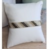 Bracelet tissé 5 rangs Brun Irisé/Beige