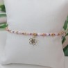 Bracelet fin breloque "Fleur de Cerisier"
