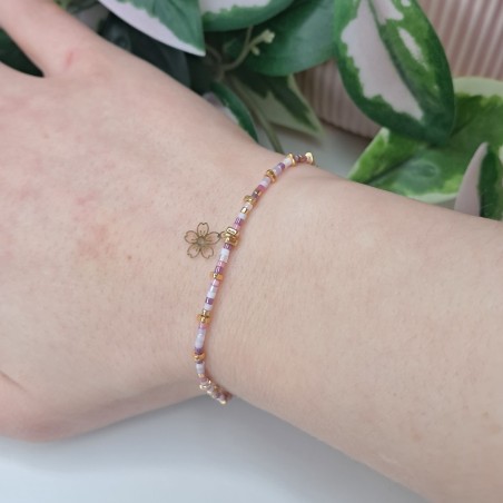 Bracelet fin breloque "Fleur de Cerisier"