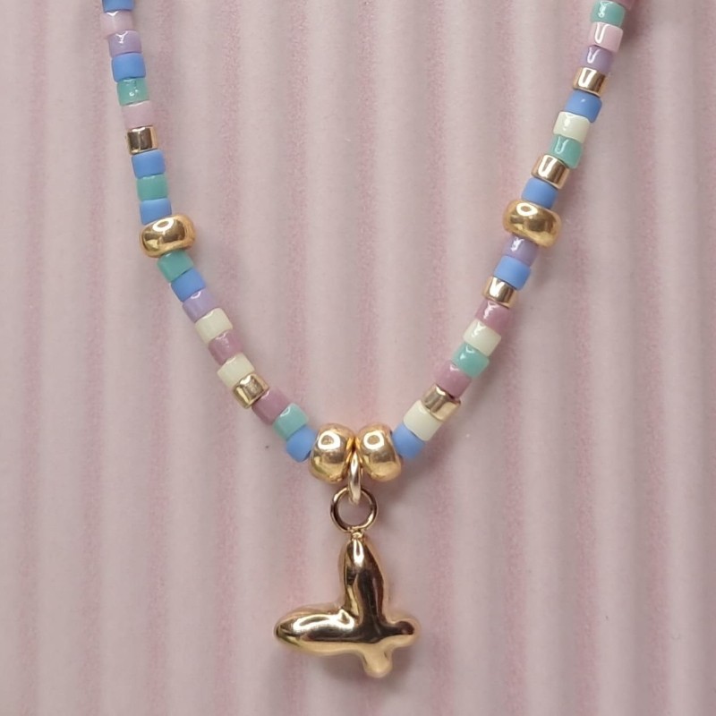Collier Ras de Cou breloque "Papillon"