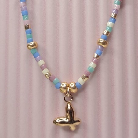 Collier Ras de Cou breloque "Papillon"