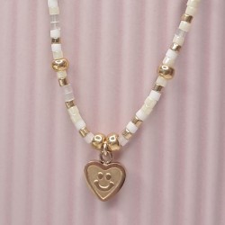 Collier Ras de Cou breloque "Smiley"
