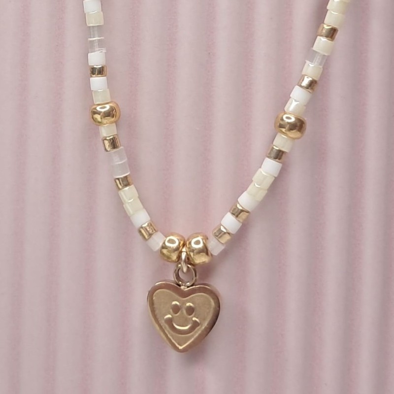 Collier Ras de Cou breloque "Smiley"
