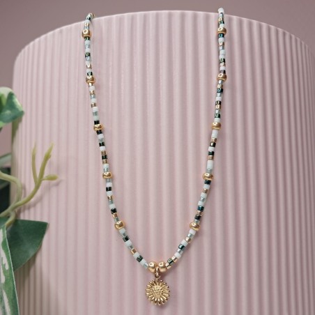 Collier Ras de Cou breloque "Tournesol"