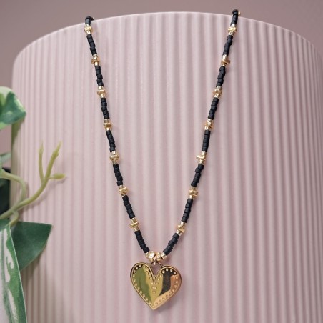Collier Ras de Cou breloque "Grand Coeur"