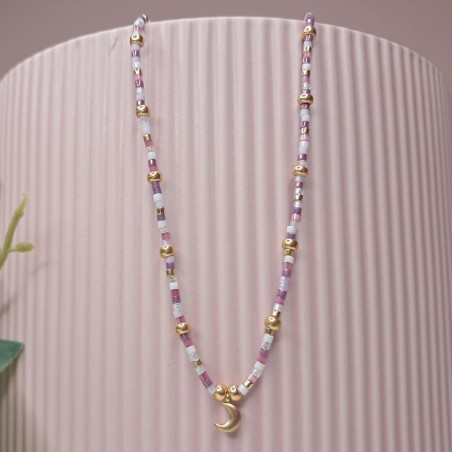Collier Ras de Cou breloque "Lune"
