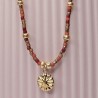 Collier Ras de Cou breloque "Médaillon Soleil"
