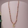 Collier Ras de Cou breloque "Médaillon Soleil"