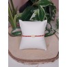 Bracelet fin "Marguerite" rouge
