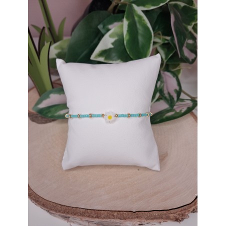 Bracelet fin "Marguerite" turquoise