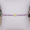 Bracelet fin "Marguerite" mauve