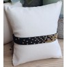 Bracelet tissé 5 rangs Noir Mat/Doré